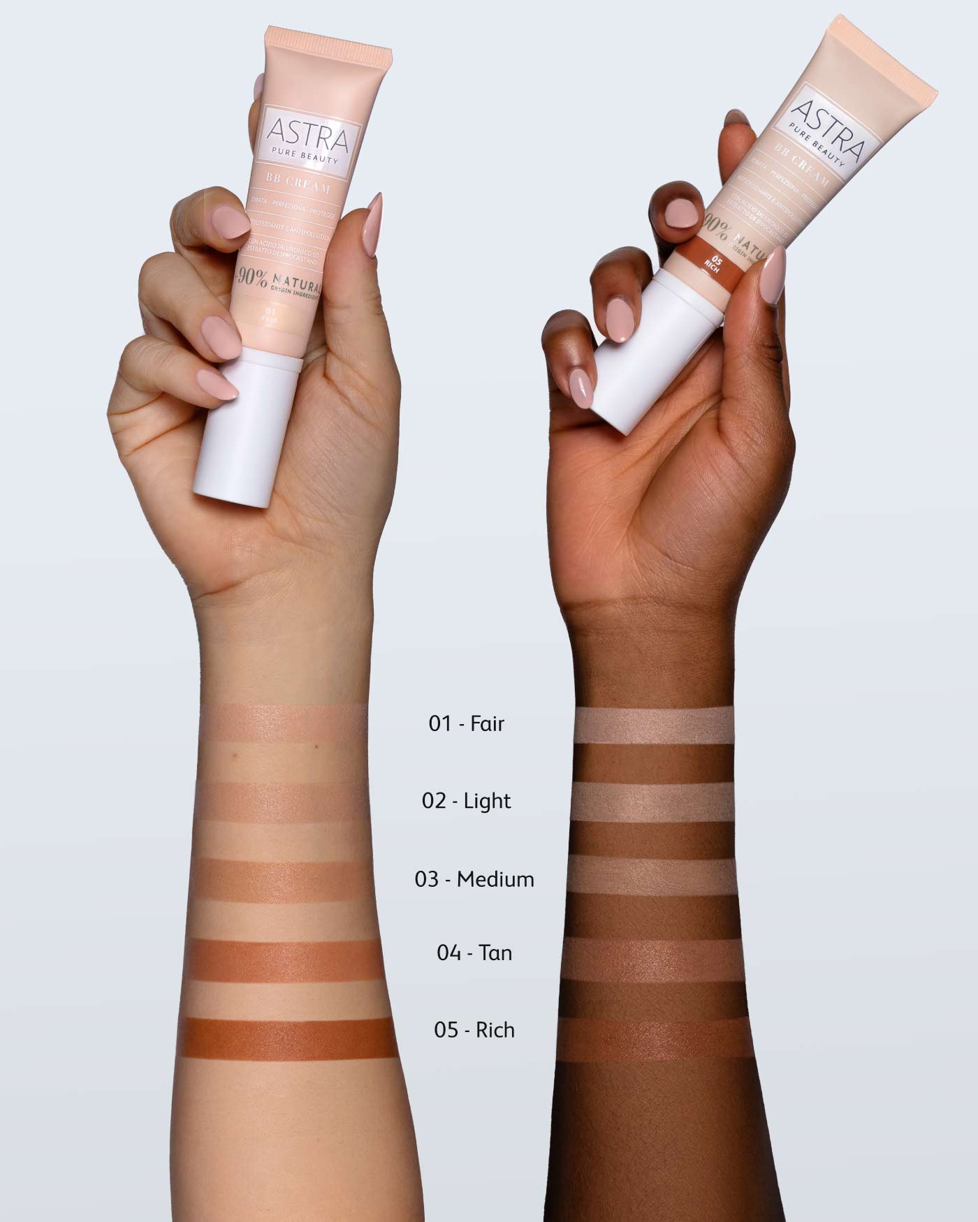 PURE BEAUTY BB CREAM - 02 - Light - Astra Make-Up